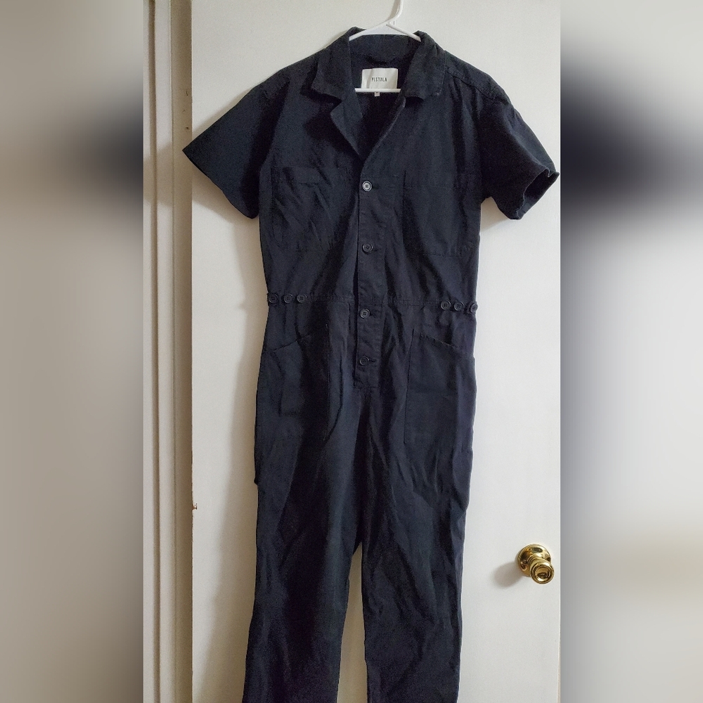 Pistola Tall Fit Black Utility Jumpsuit